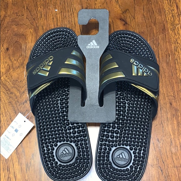 adidas adissage slides gold